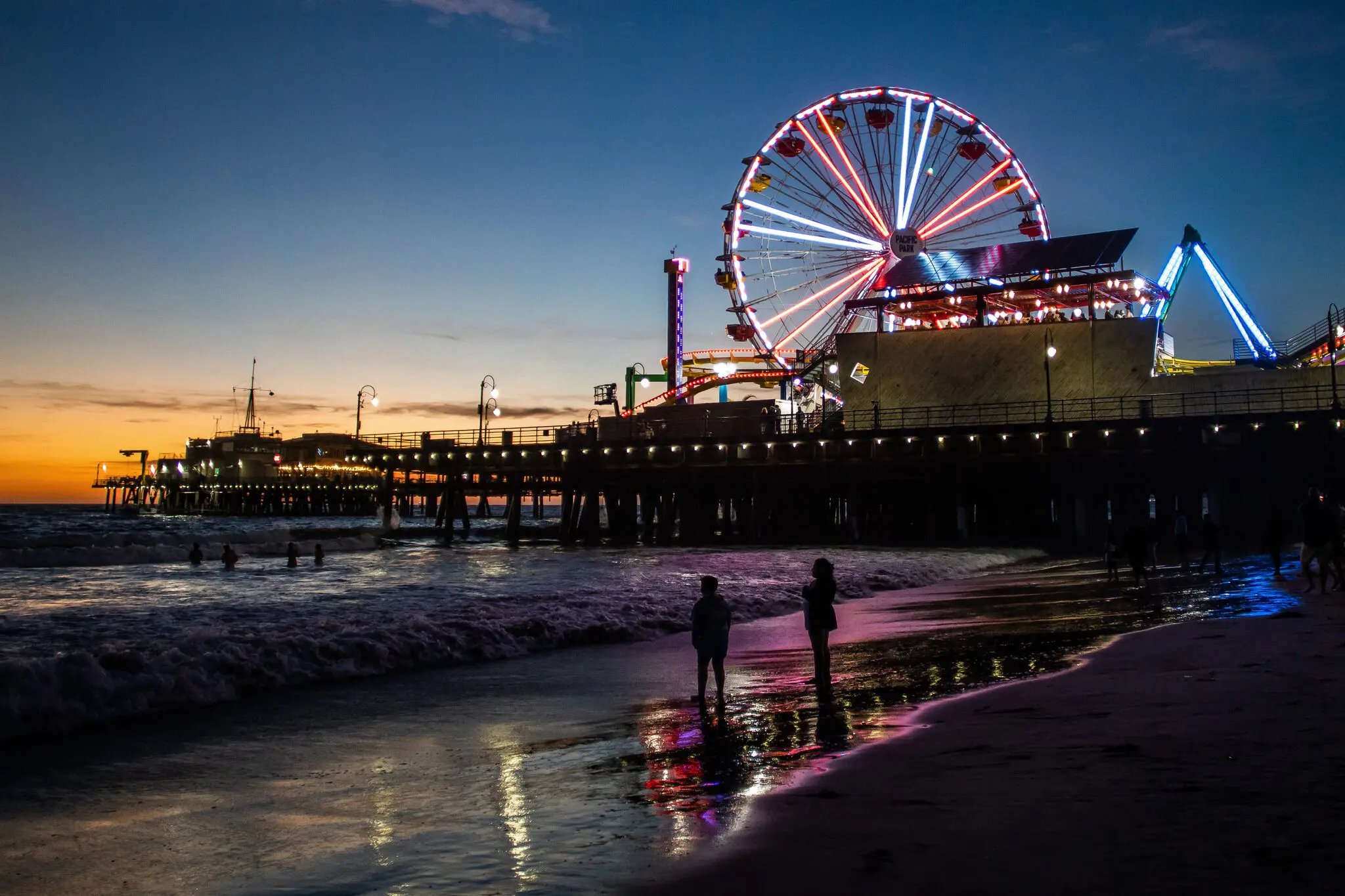 Píer de Santa Mônica, em Los Angeles