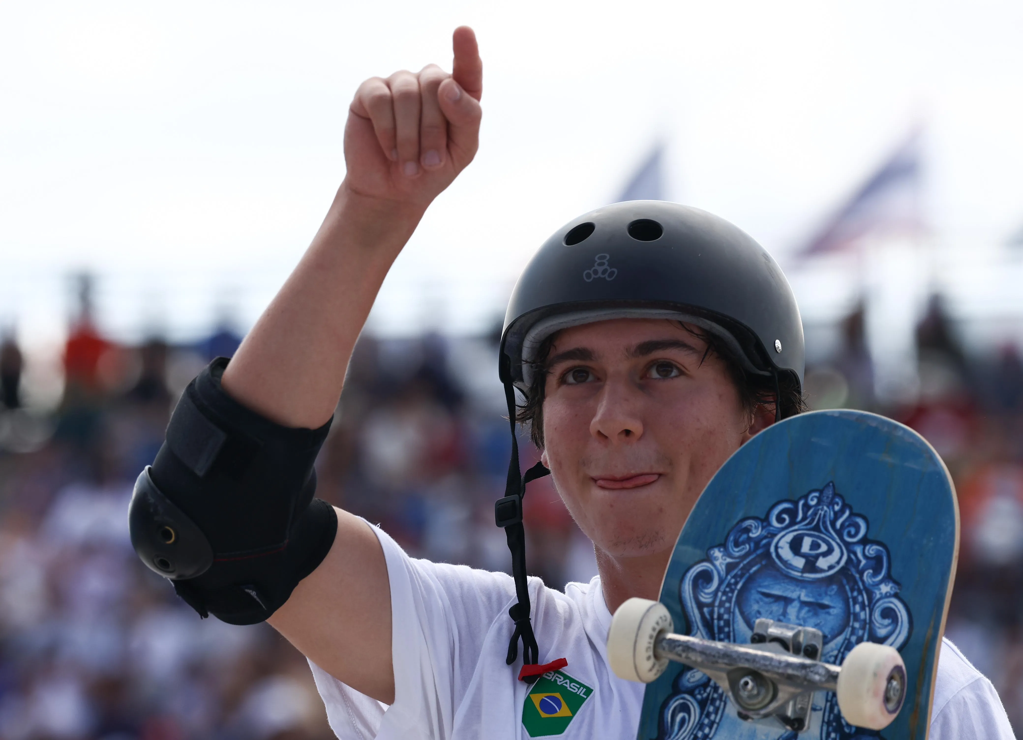 Luigi Cini teve bom desempenho e está na final do Skate Park masculino nos Jogos de Paris