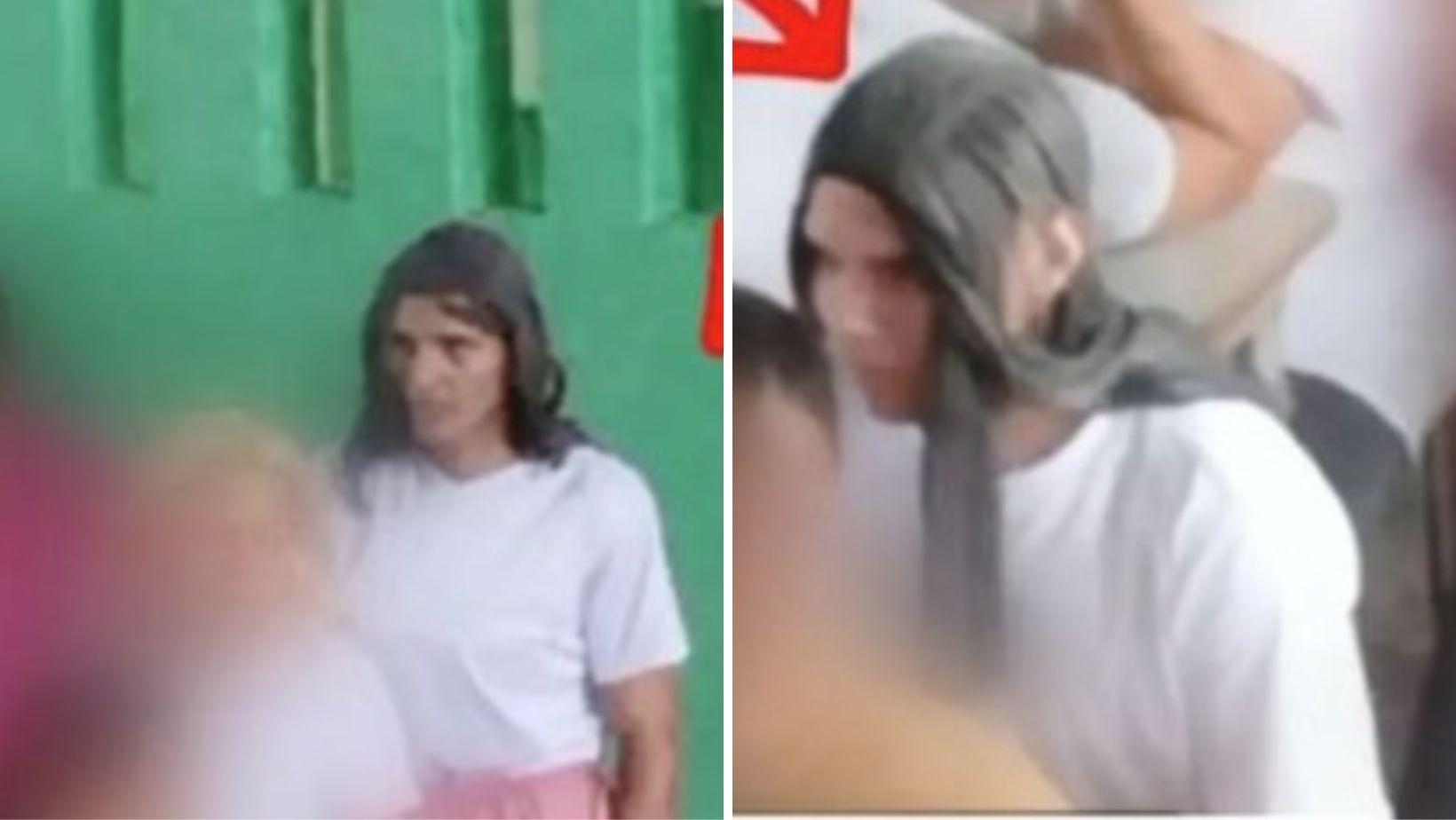 Montagem de detentos que se vestiram de mulher para fugir