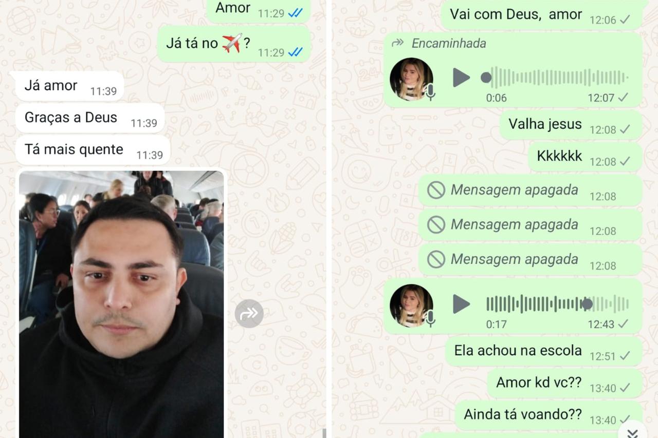 Prints de última conversa entre cearense que morreu no avião da Voepass e esposa