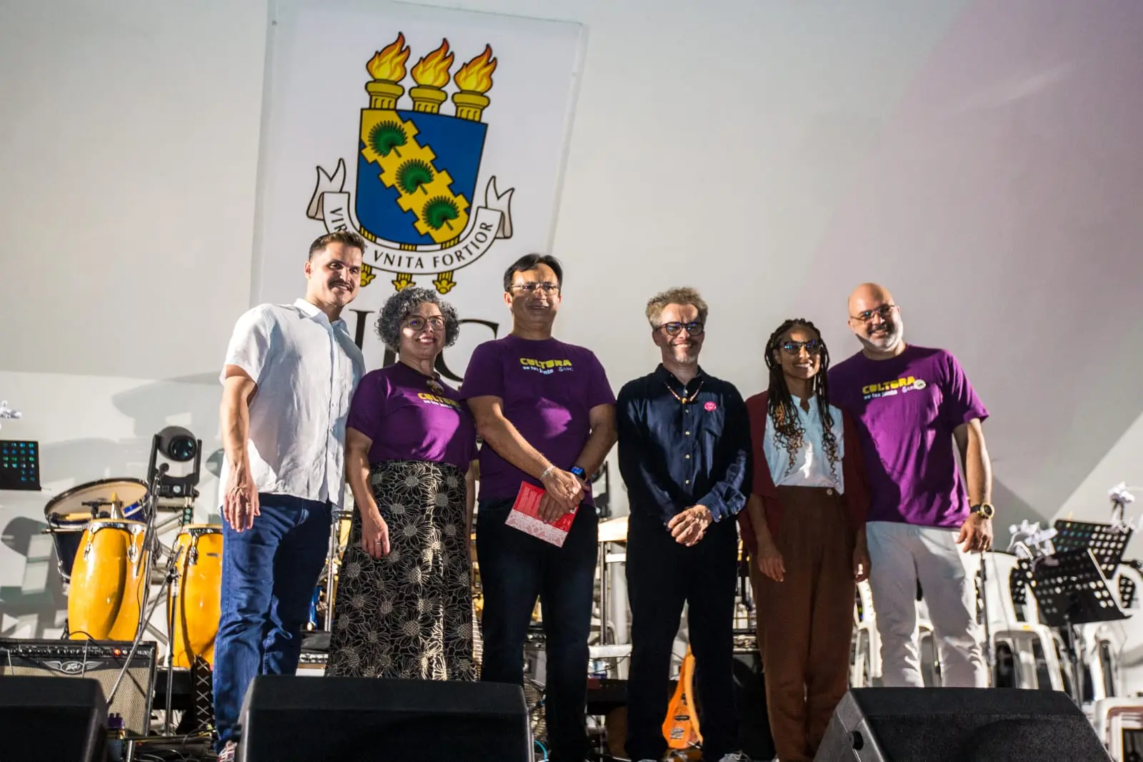 Autoridades presentes no evento incluíram o secretário executivo da Cultura Rafael Felismino; a vice-reitora da UF  Diana Azevedo; o reitor da UFC Custódio Almeida; os secretários do Minc Fabiano Piúba e Mariangela Andrade; e o pró-reitor de cultura da UFC Sandro Gouveia