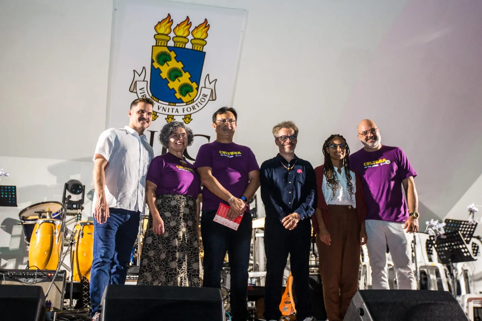 Autoridades presentes no evento incluíram o secretário executivo da Cultura Rafael Felismino; a vice-reitora da UF  Diana Azevedo; o reitor da UFC Custódio Almeida; os secretários do Minc Fabiano Piúba e Mariangela Andrade; e o pró-reitor de cultura da UFC Sandro Gouveia