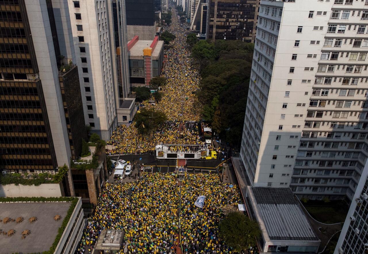 foto de manifestação da avenida paulista