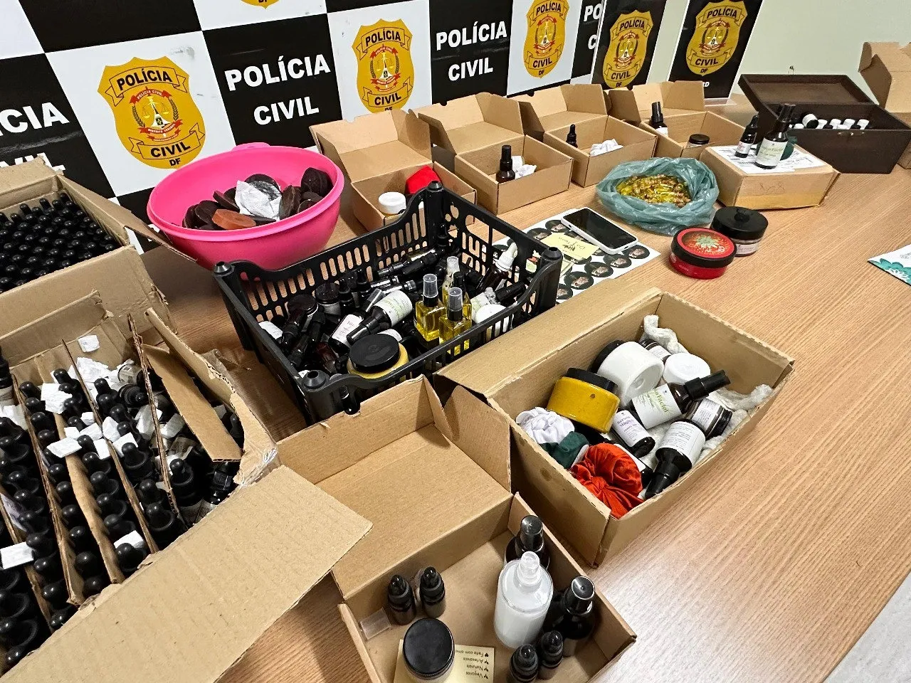 Itens apreendidos foram apresentados pela Polícia Civil do DF