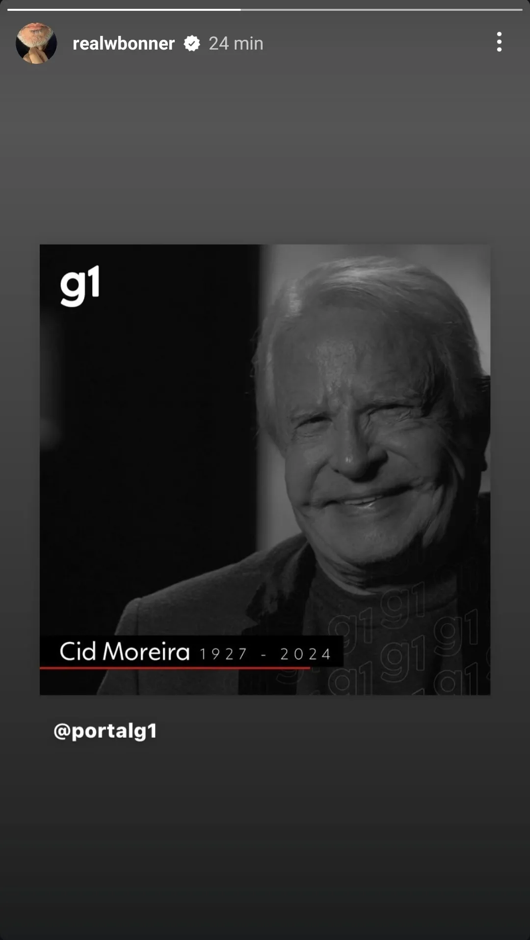 Bonner reposta homenagem à Cid Moreira