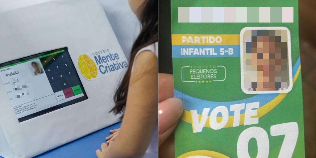 Crianças se candidatam e votam em simulação de eleições realizadas por colégio em Fortaleza