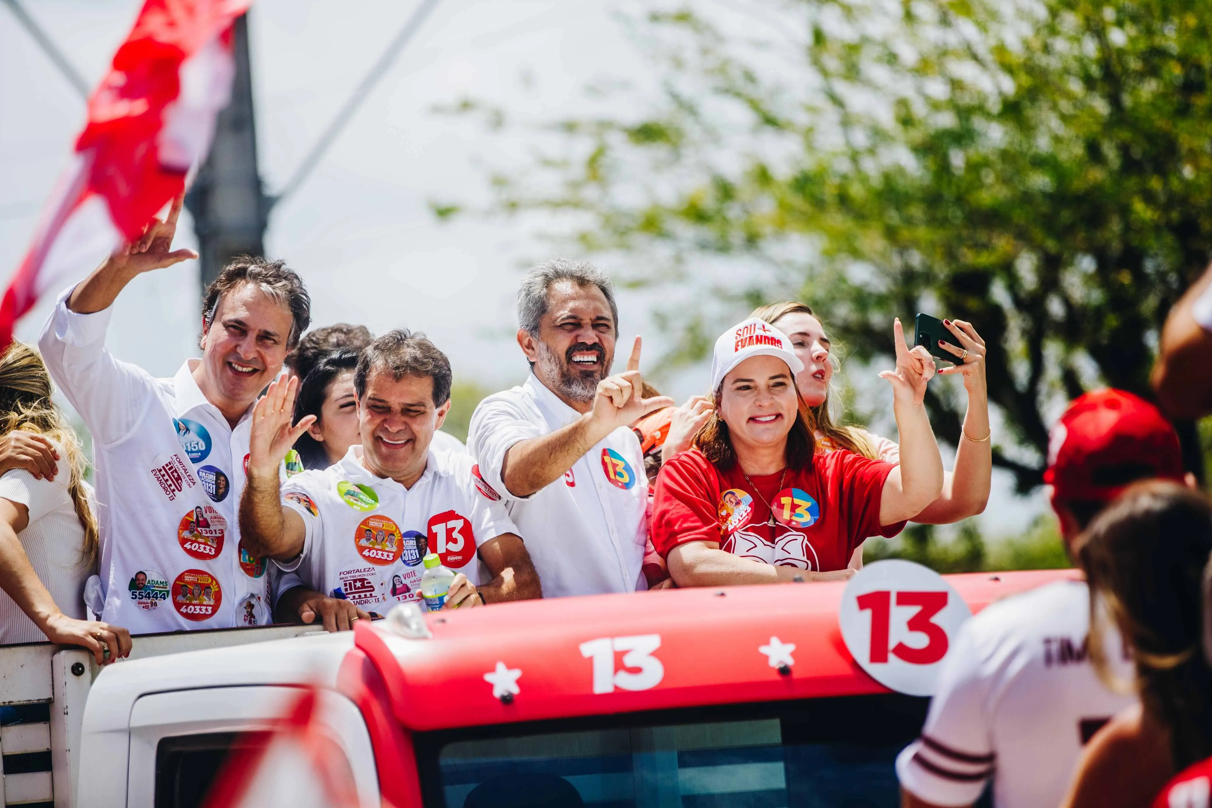 Evandro seguiu em agenda com o ministro Camilo Santana e o governador Elmano de Freitas, todos do PT.