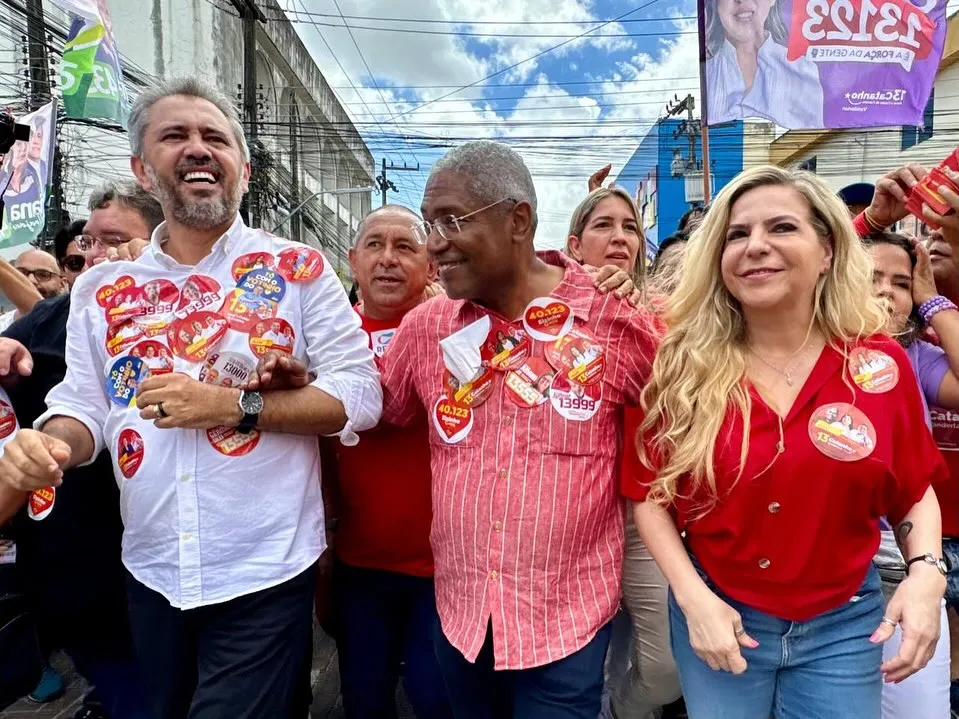 Elmano e Luizianne apadrinharam o candidato do PT em Caucaia.