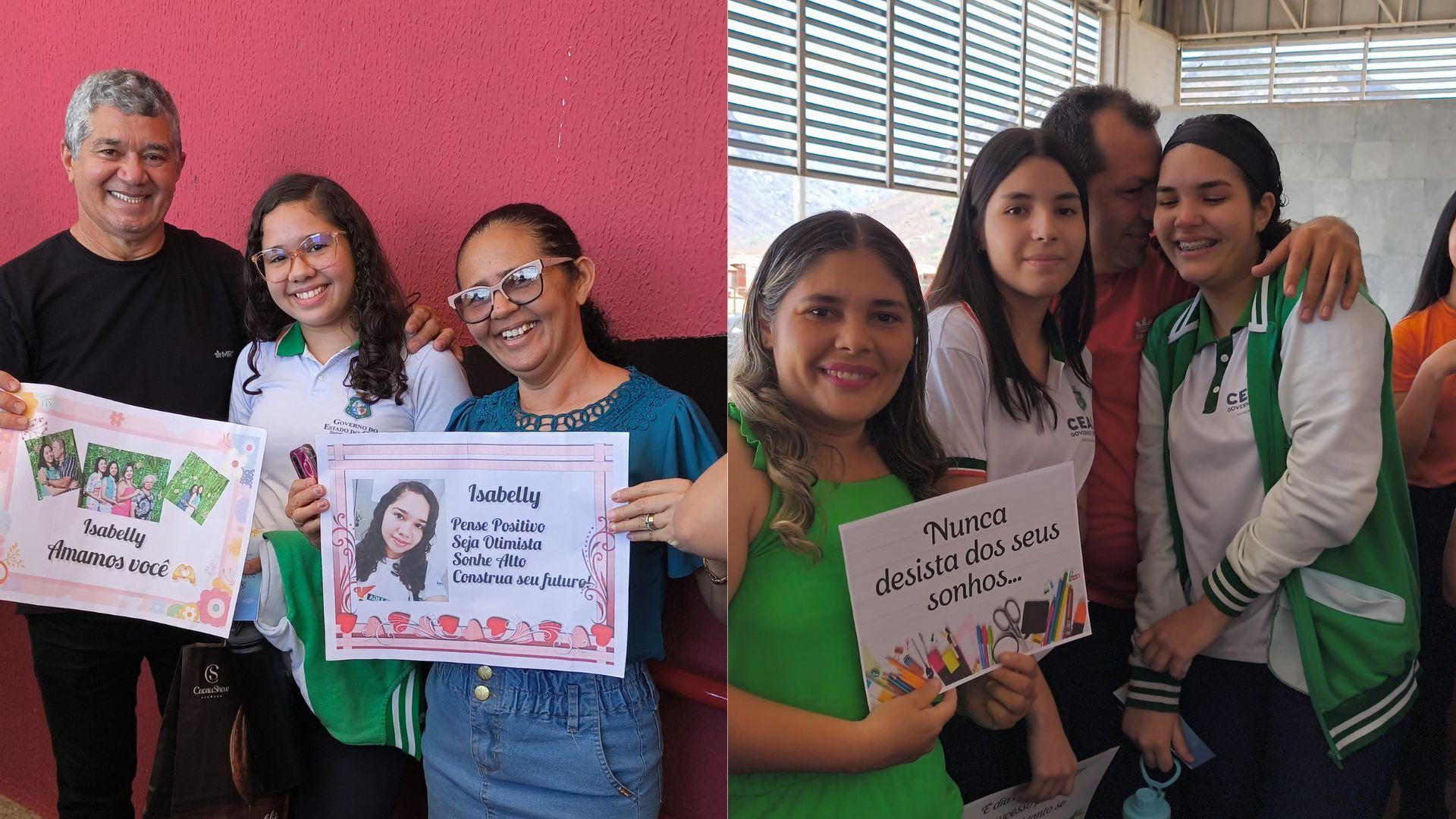 Alunos do terceiro ano são homenageados por escola pública no interior do Ceará às vésperas do Enem