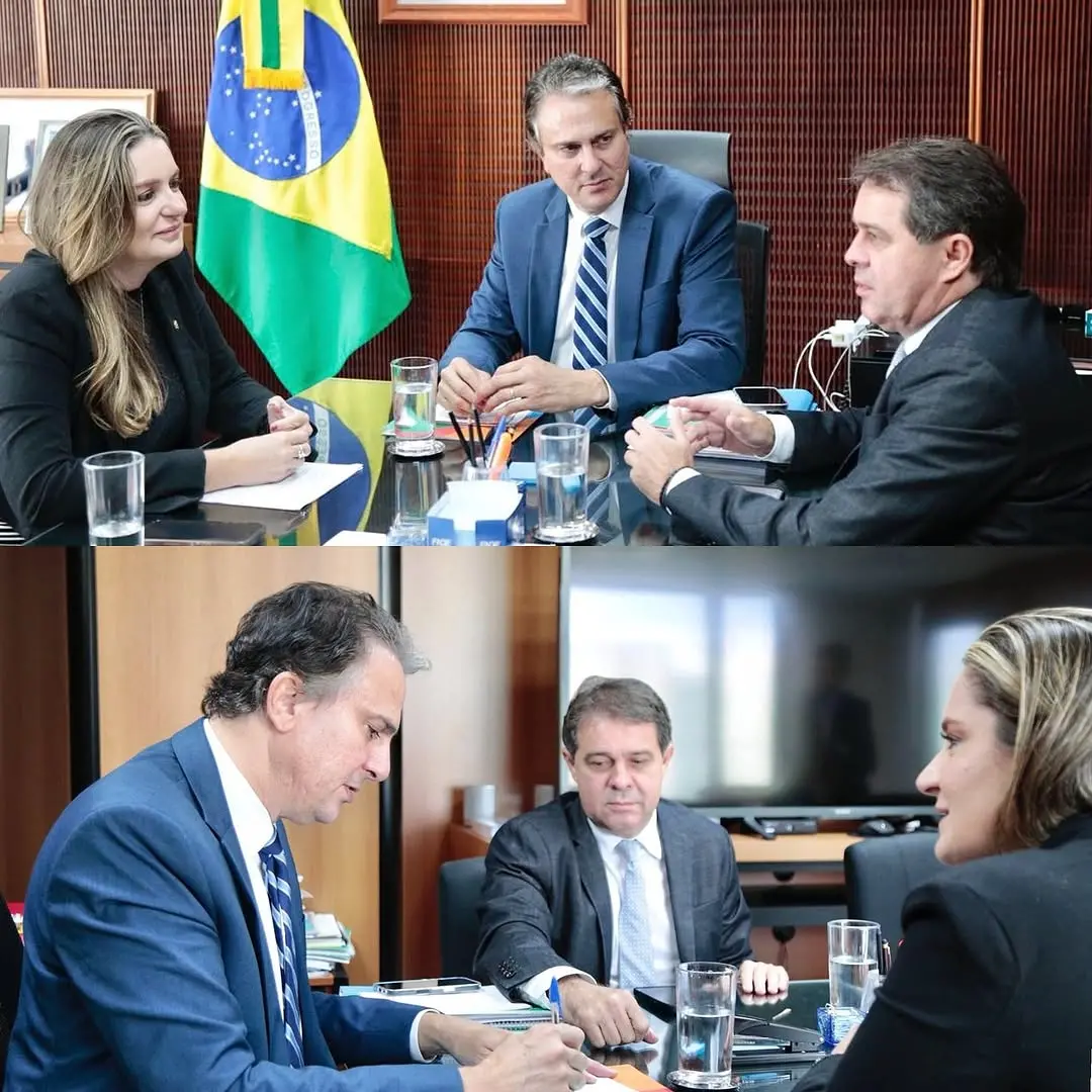 Reunião entre Camilo Santana, Augusta Brito e Evandro Leitão oficializou a destinação das emendas parlamentares