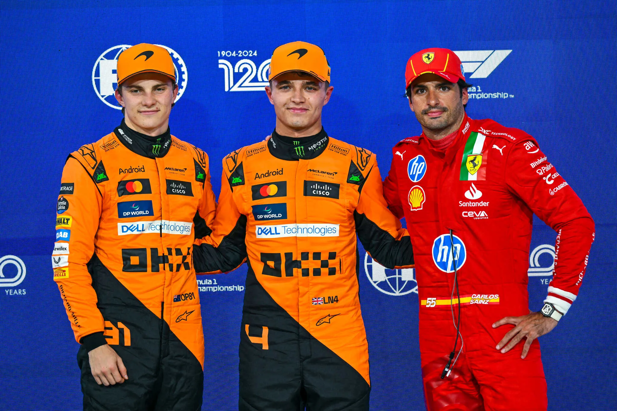 Top-3 do grid de largada do GP de Abu Dhabi
