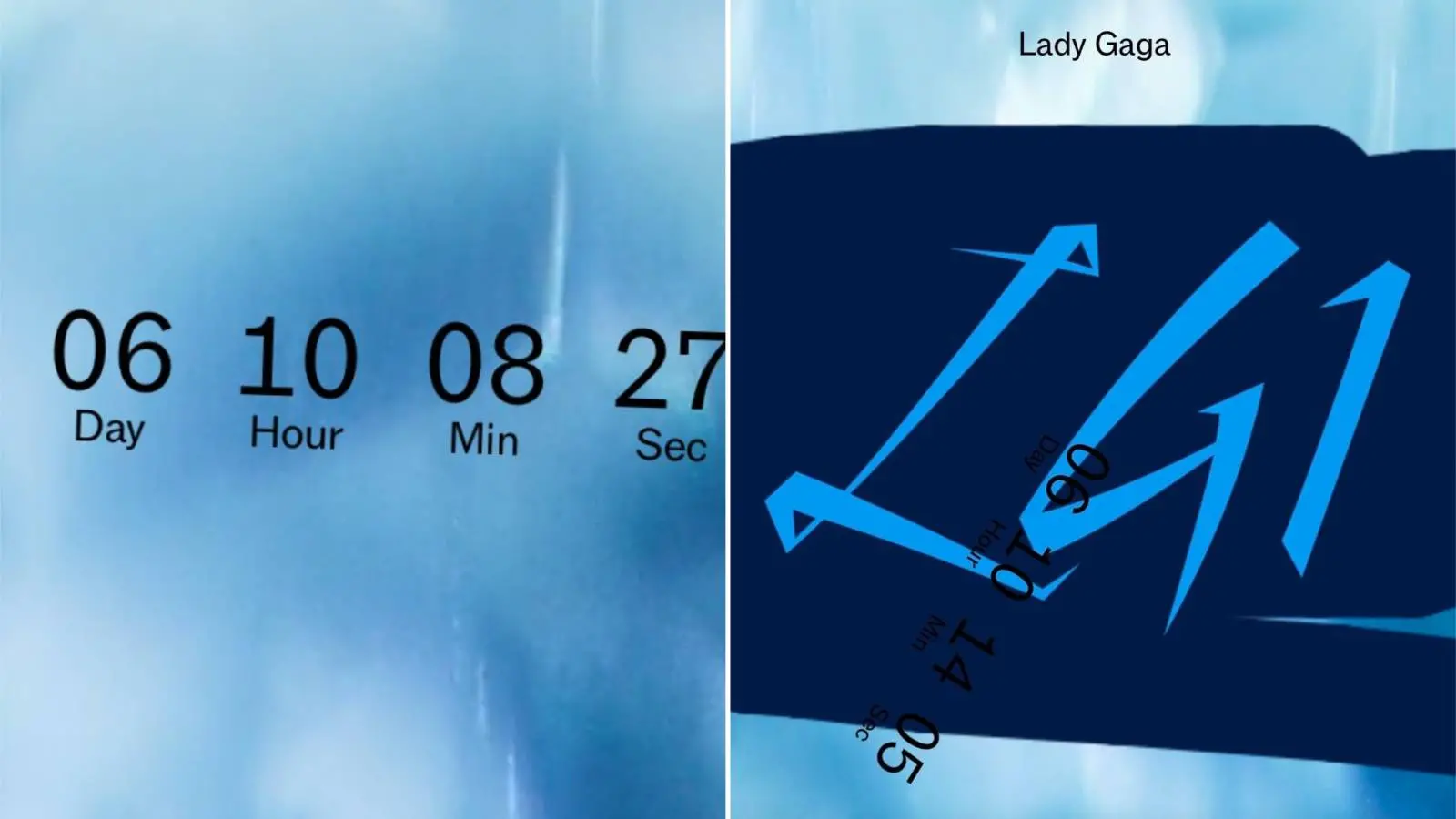 Contagem regressiva lady gaga