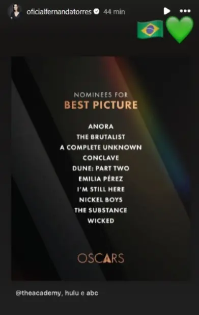 Reação fernanda torres