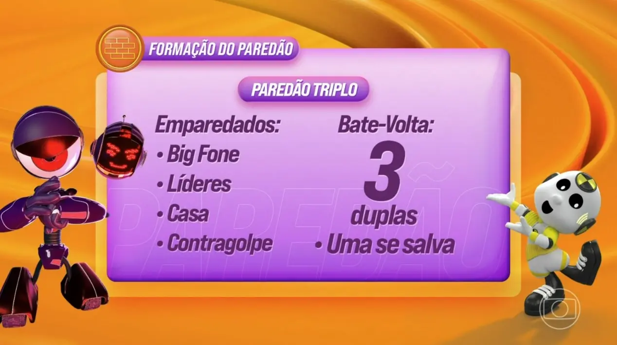 Captura de tela da explicação da formação do segundo paredão do BBB 25