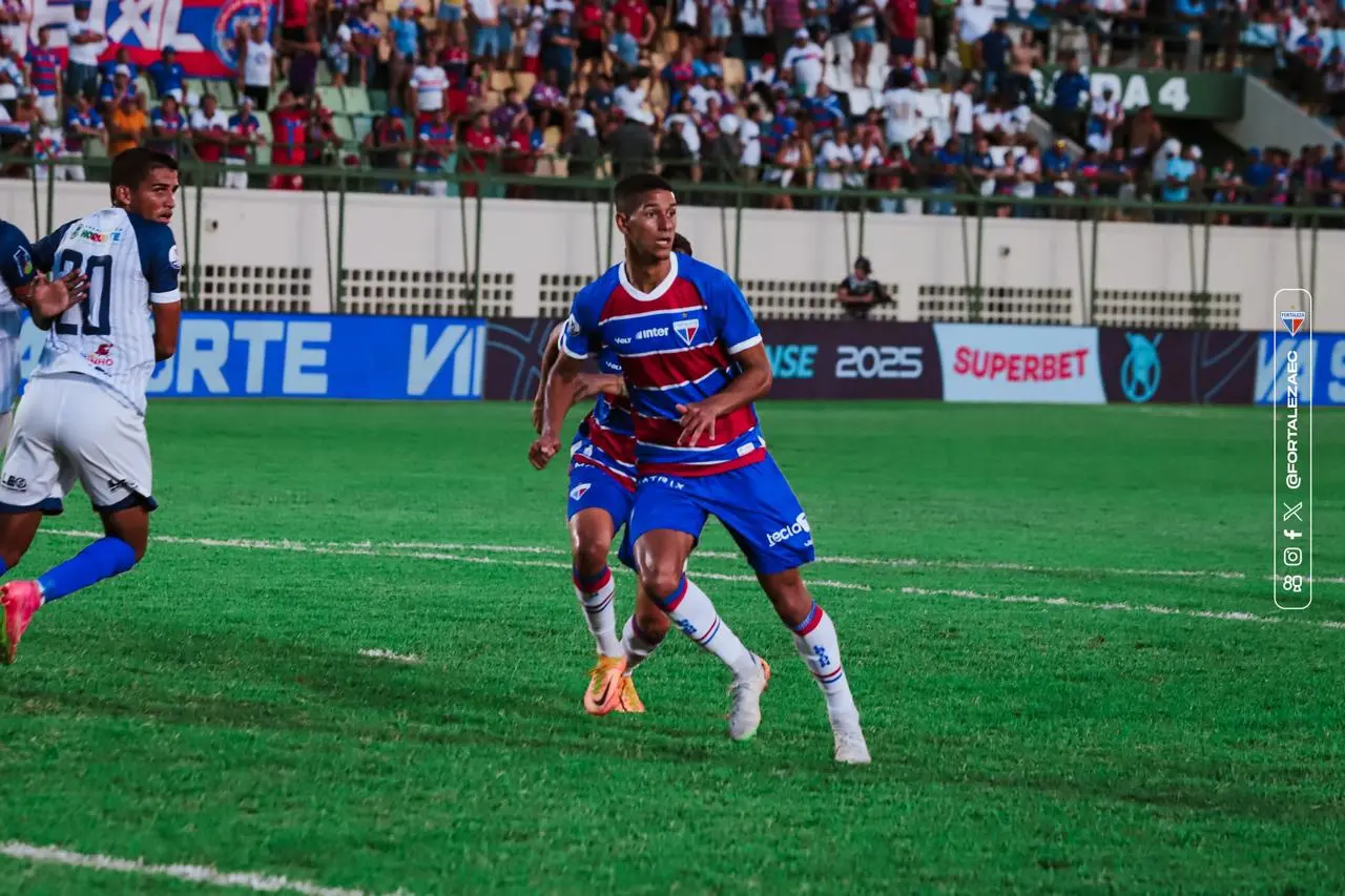 Gustavo Mancha em ação pelo Fortaleza