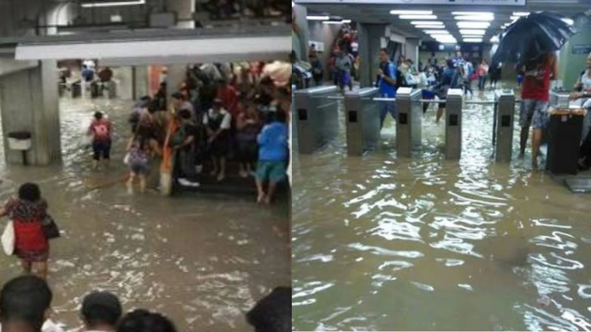 A Linha Centro do Metrô do Recife ficou inoperante desde as 9h20 devido a alagamentos.