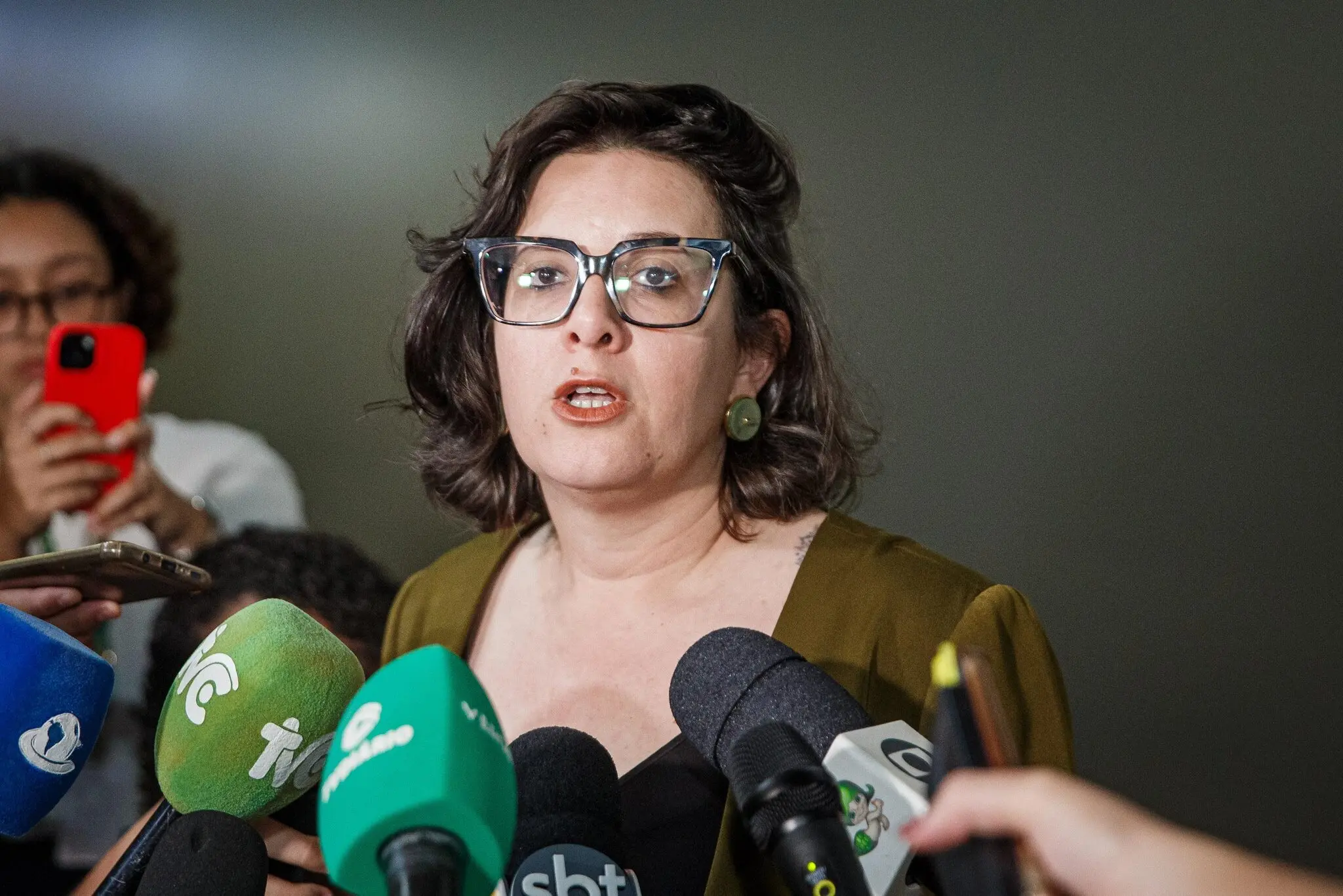 Janine Mello, secretária-executiva o Ministério dos Direitos Humanos e da Cidadania, em entrevista coletiva