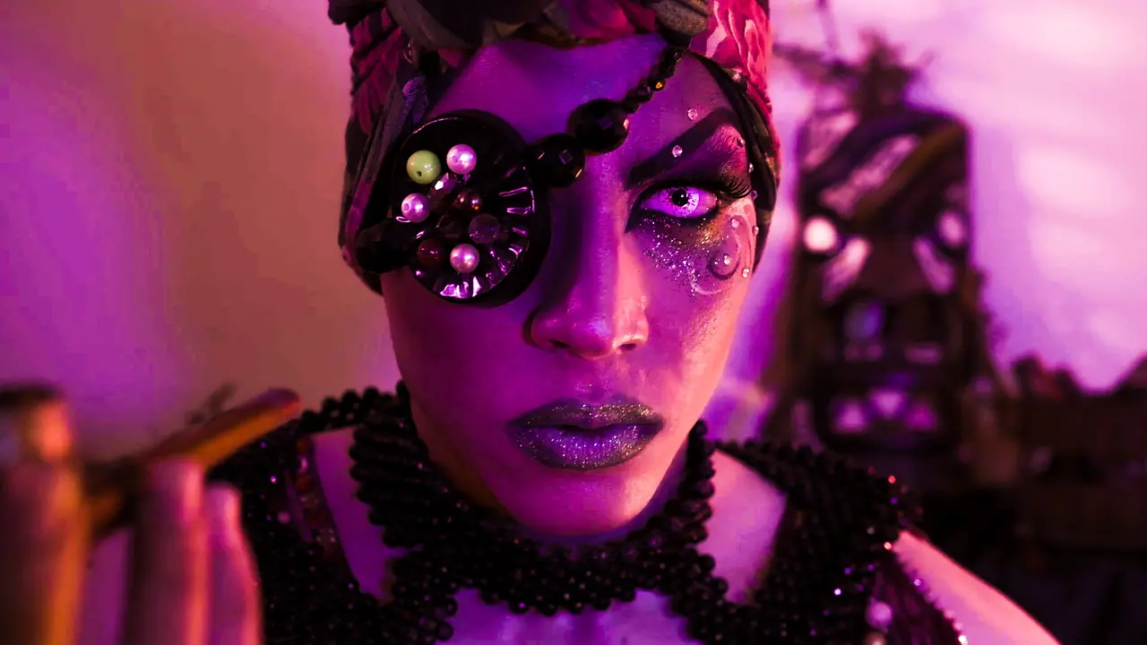 Trio de amigos é confrontado com desafios pela Entidade (Gomes Ávila, na foto) no espetáculo 'As Crônicas de Tallulah - Atos Não Falados'