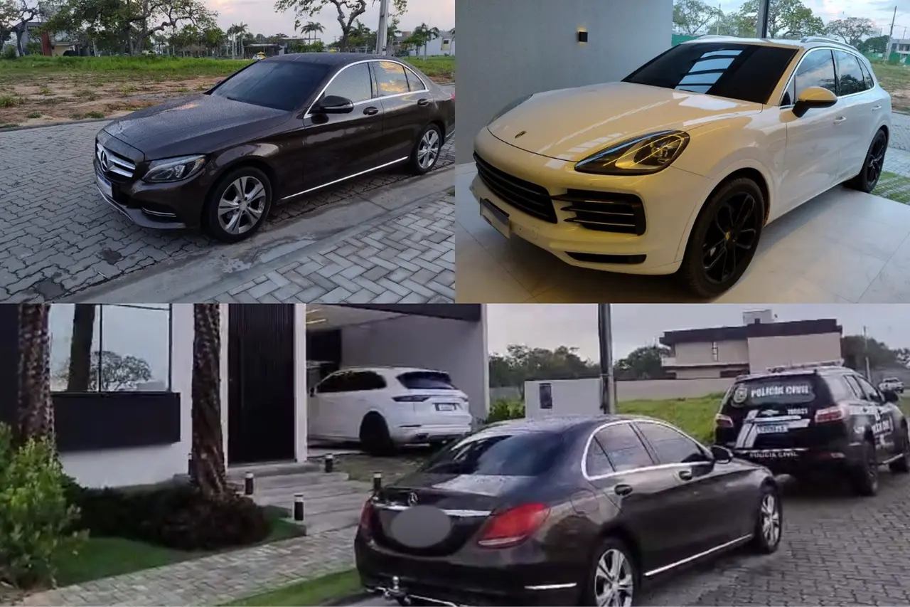 Fotos da operação da Polícia Civil que apreendeu carros de luxo e sequestrou imóveis no Ceará