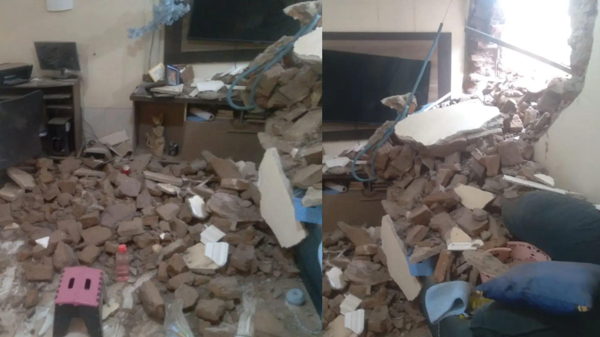 Desabamento de parte do teto da Igreja Matriz de Maracanaú deixa dois homens soterrados