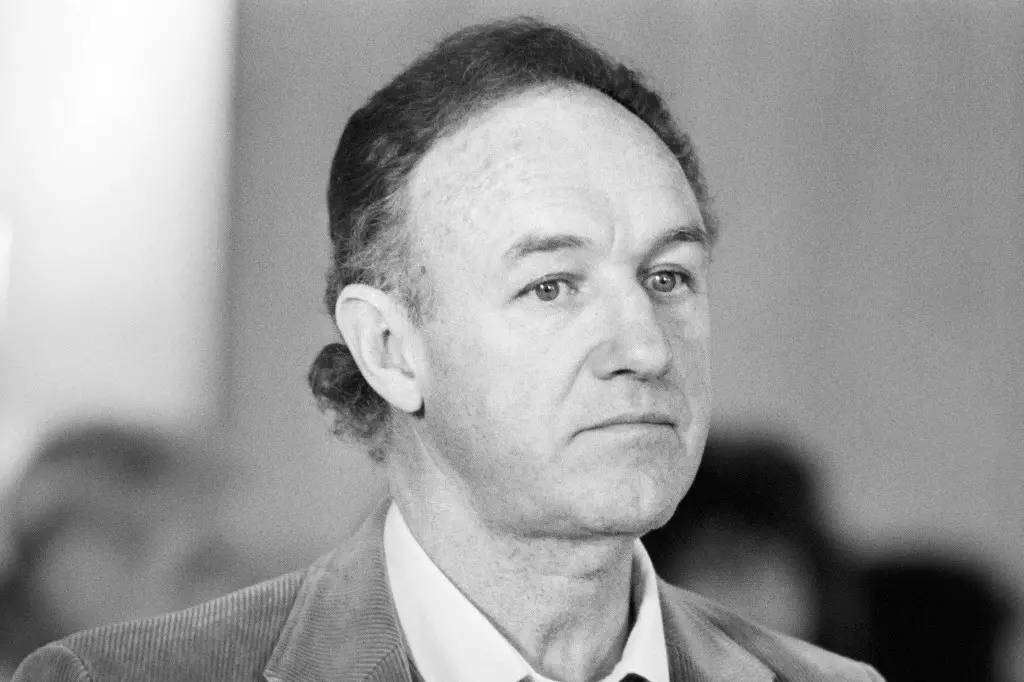 gene hackman durante as filmagens do filme 