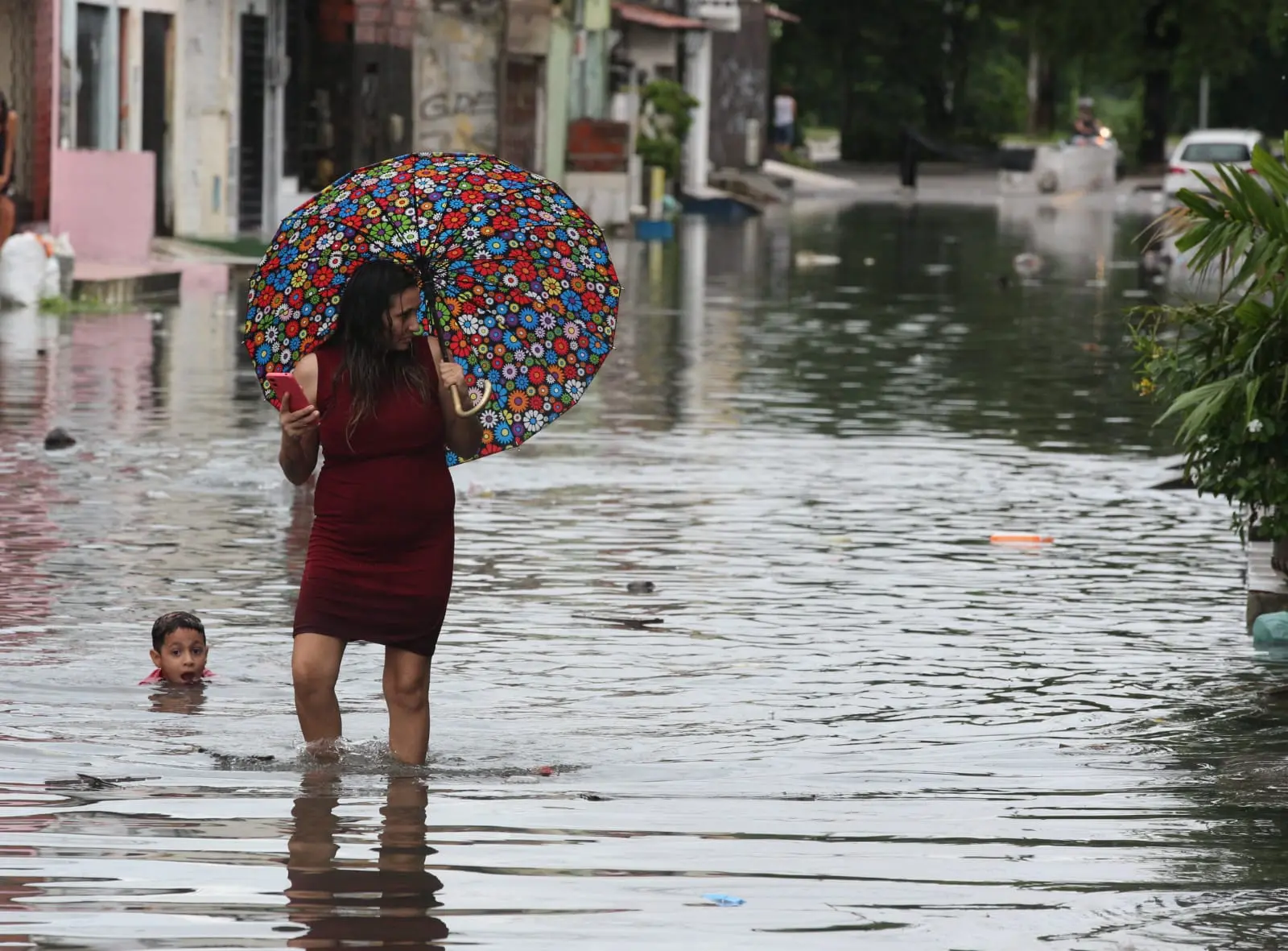 Foto de alagamento bairro Aerolândia