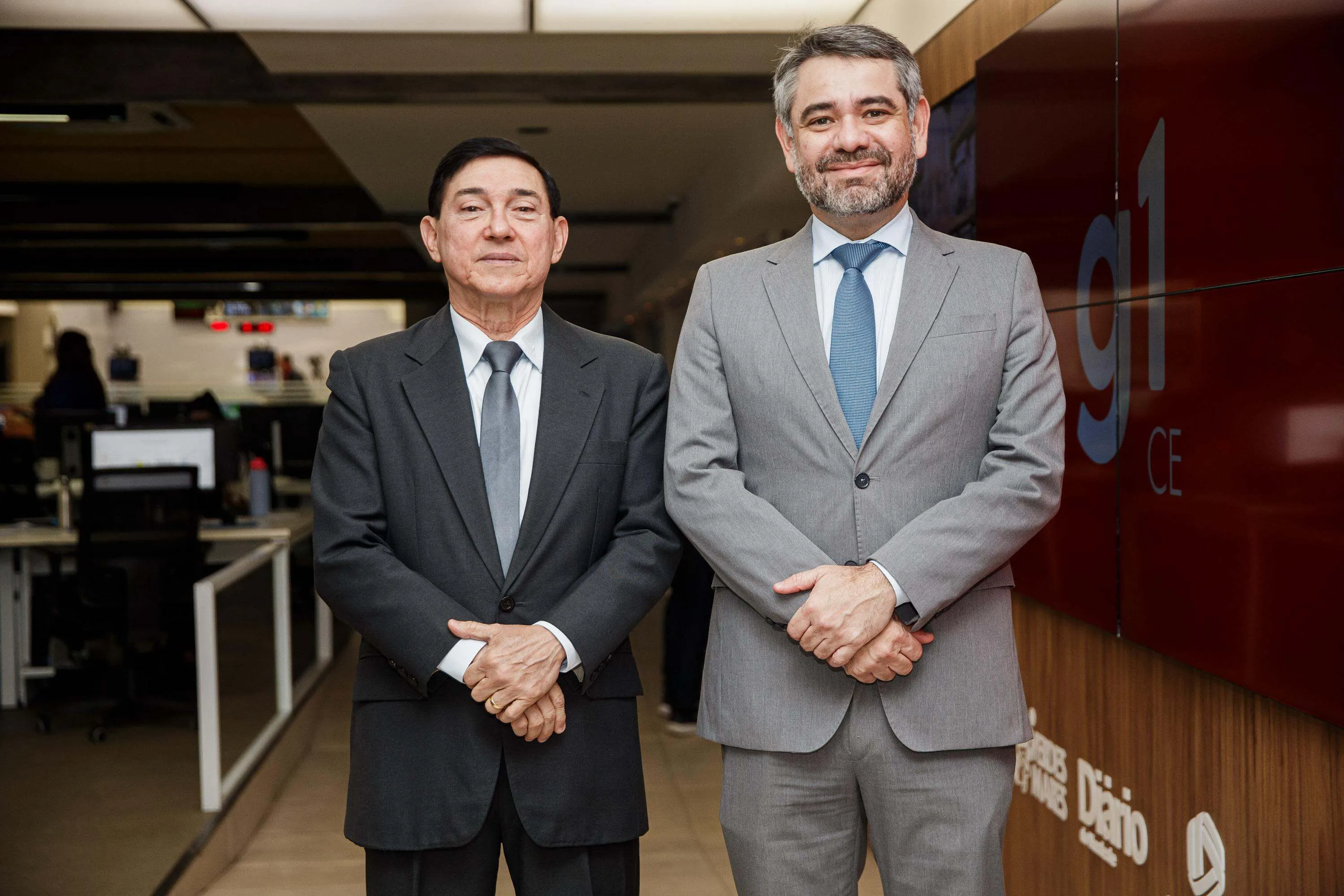 Desembargadores federais Roberto Machado (presidente eleito) e Leonardo Resende (corregedor-regional eleito), do TRF5, durante visita ao SVM.