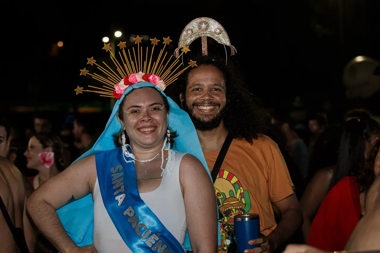 Casal Nelma e Fabrício apostou em fantasias para os quatro dias de Carnaval em Fortaleza