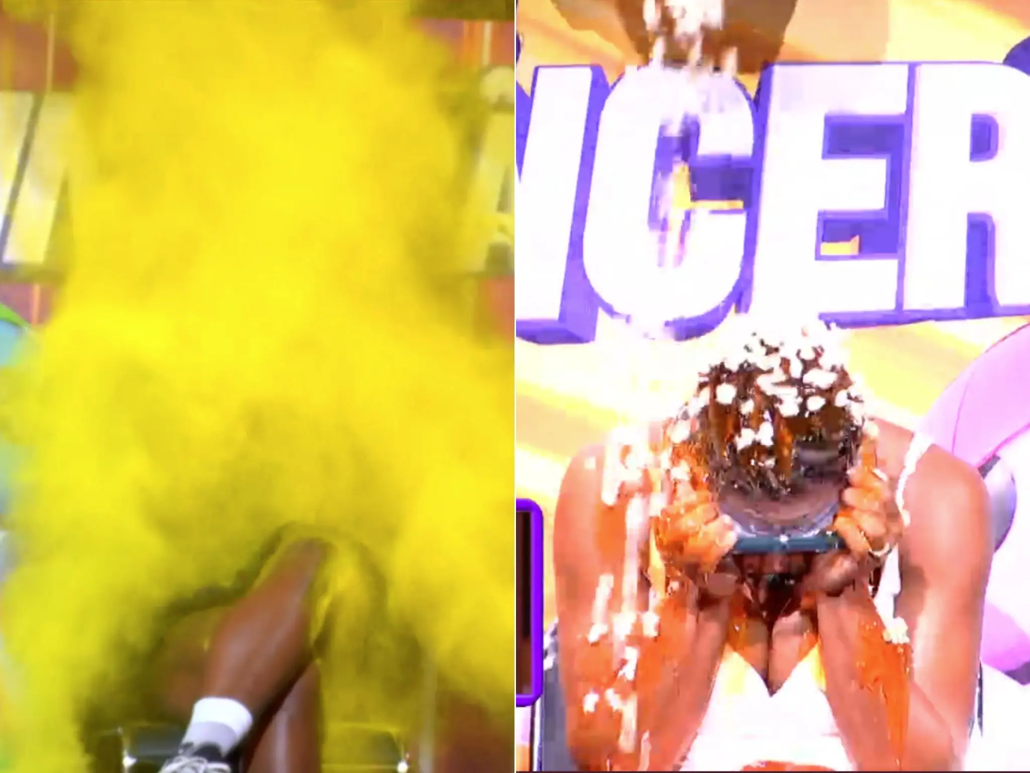 Perdedor do duelo recebe bomba de fumaça ou chuva de gosma e pipoca como consequência