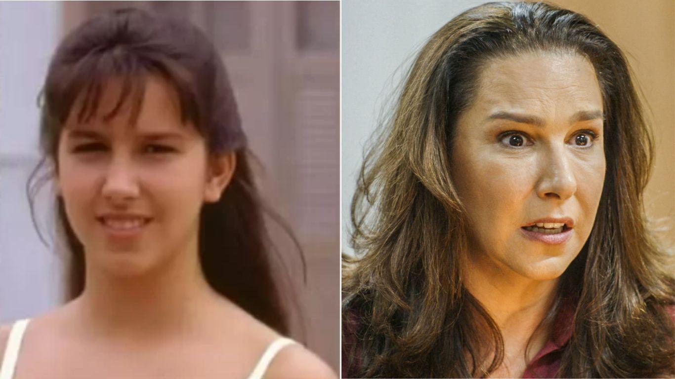 Fotos de Renata Castro Barbosa com 35 anos de diferença