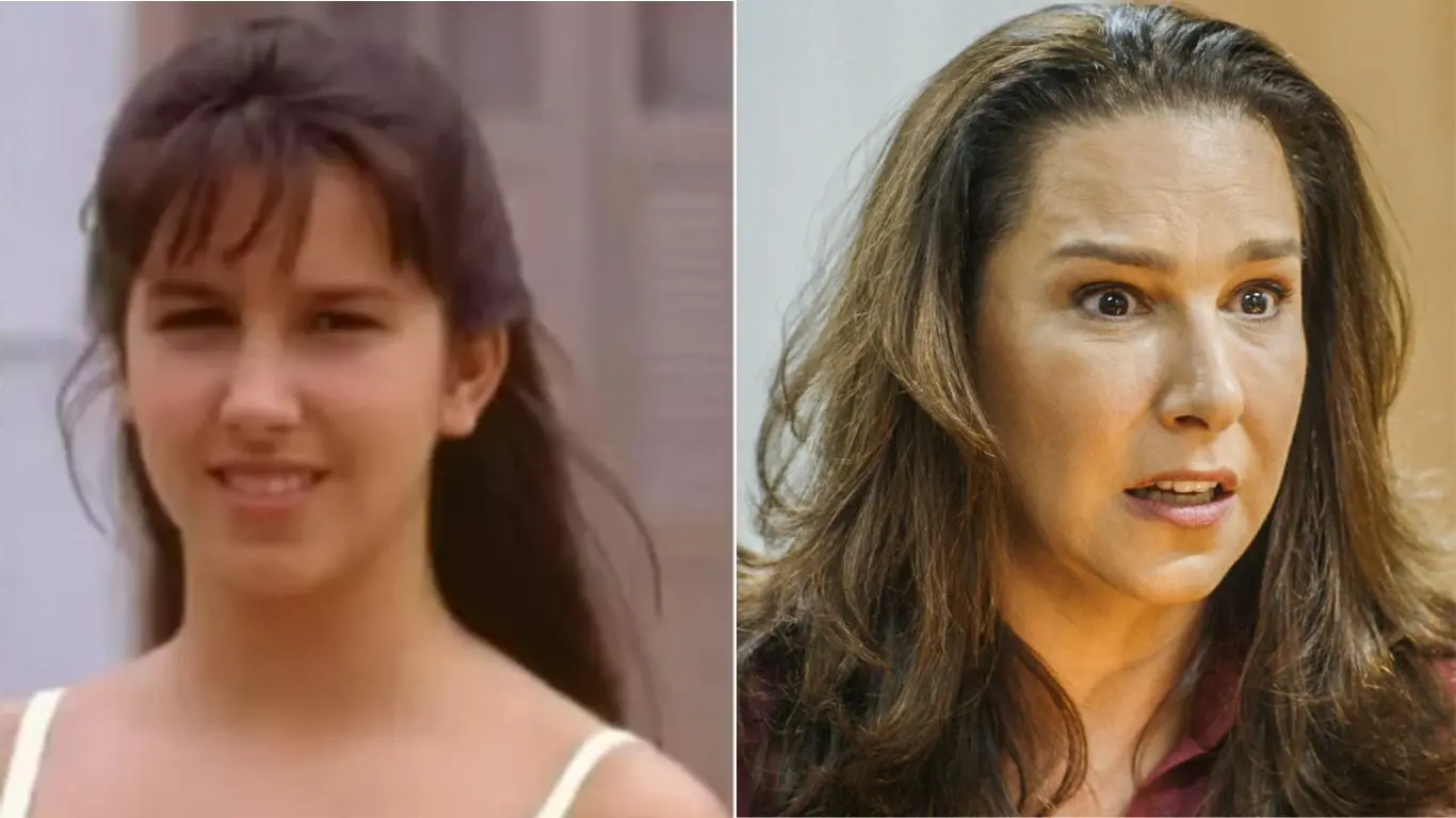 Fotos de Renata Castro Barbosa com 35 anos de diferença