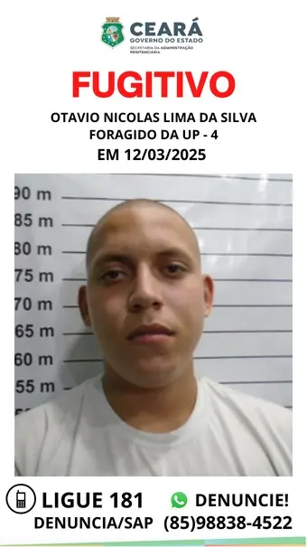 SAP divulgou a foto e o nome do fugitivo para auxiliar nas buscas