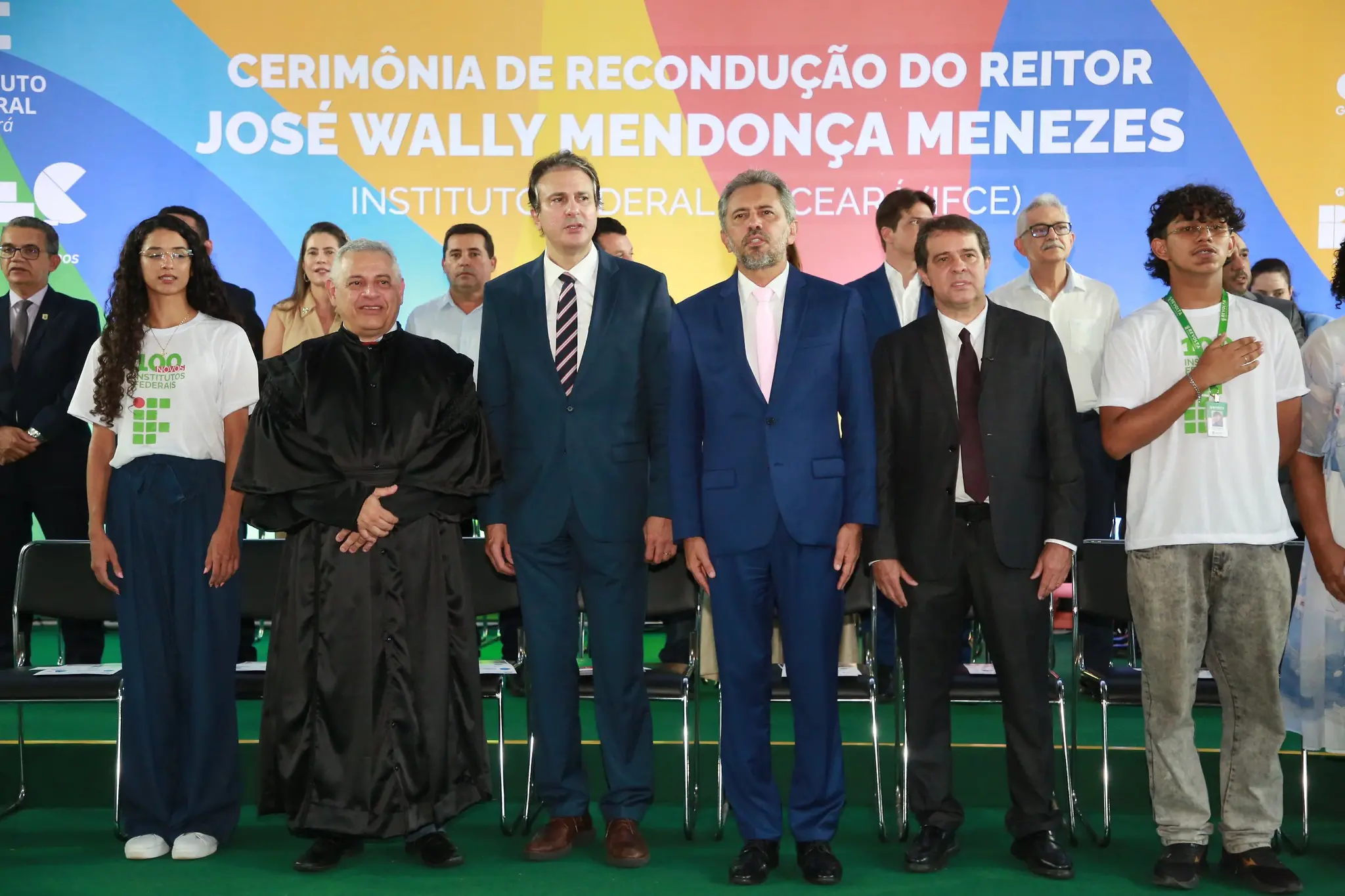 Solenidade de recondução de Wally Menezes como reitor do IFCE na Reitoria do Instituto, no bairro Jardim América, em Fortaleza