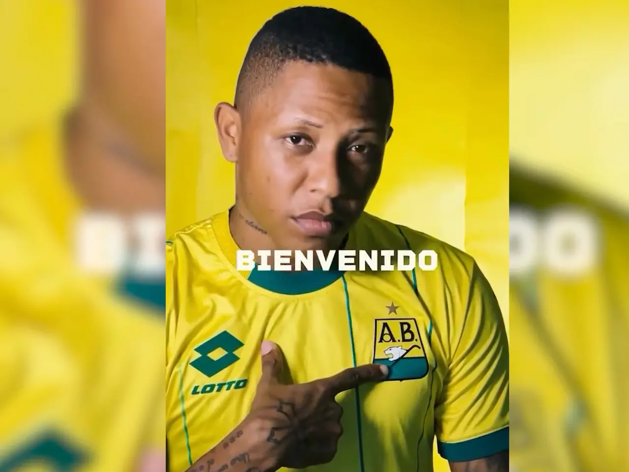 Jhon Vásquez em foto de divulgação do Atlético Bucaramanga