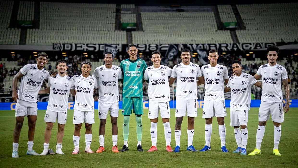 Foto do Ceará que relacionou 10 jogadores oriundos das categorias de base