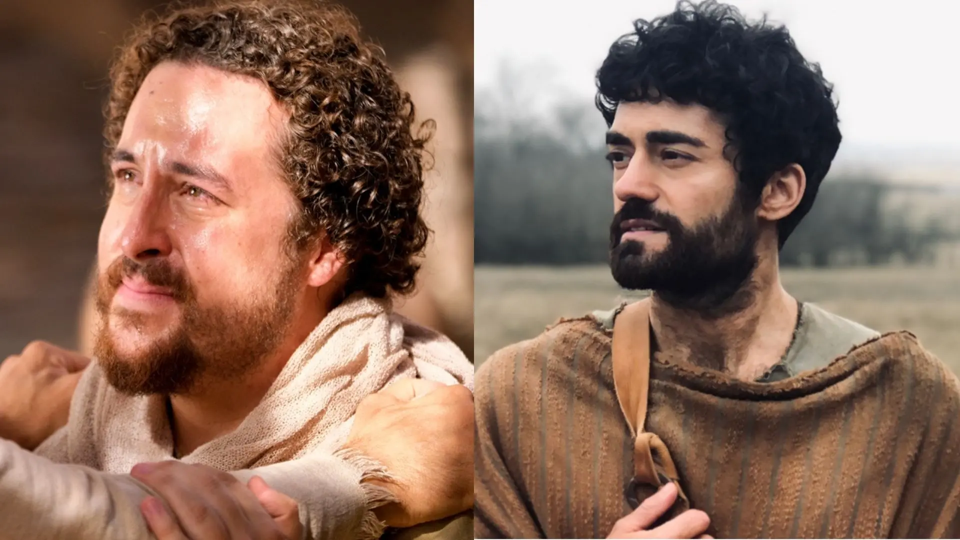 Imagem de Tiago Menor (Yoshi Barrigas) e Tadeu (Giavani Cairo) na série The Chosen.