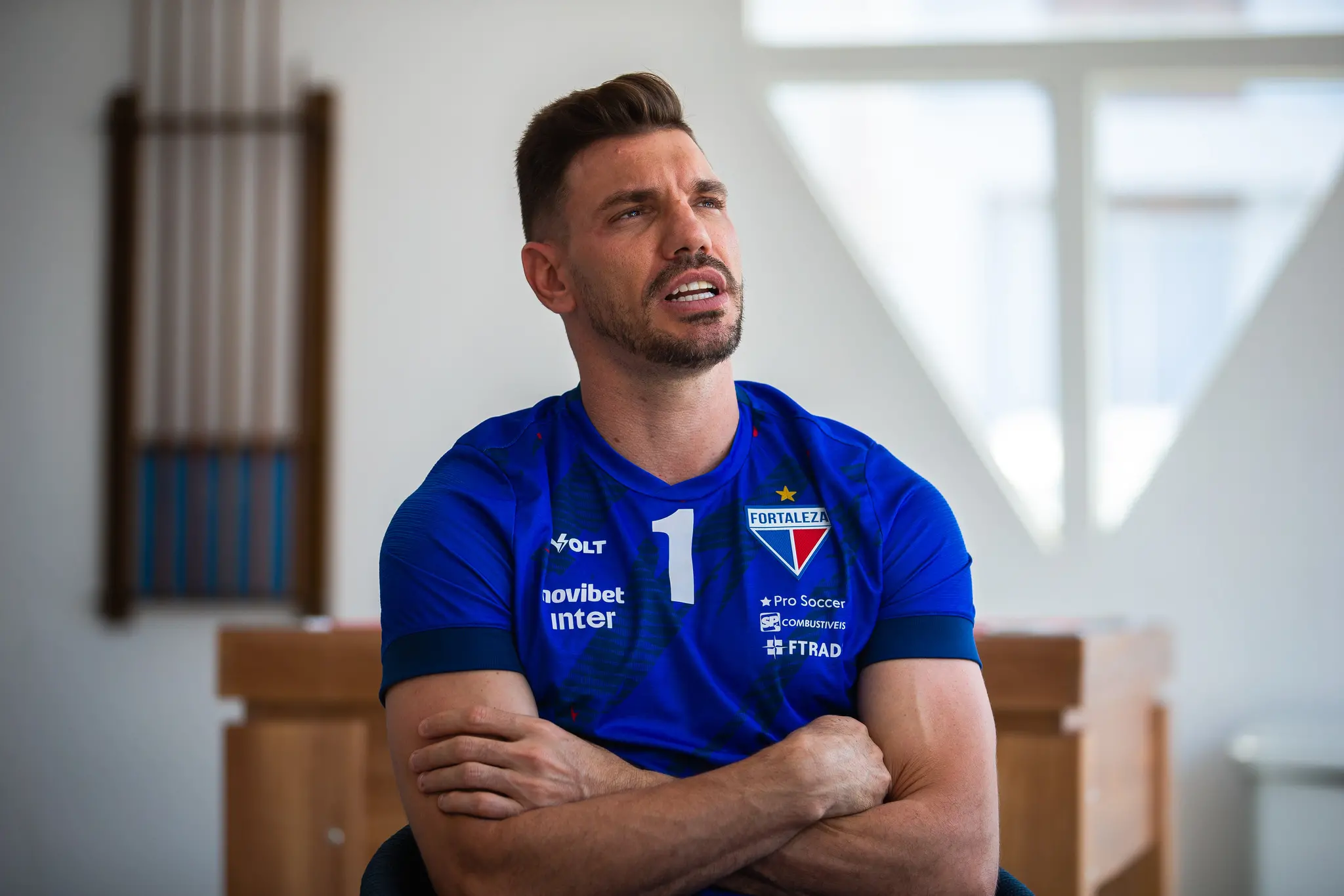 Foto de João Ricardo, goleiro do Fortaleza, que enfrenta o Colo-Colo na Libertadores nesta quinta (10)