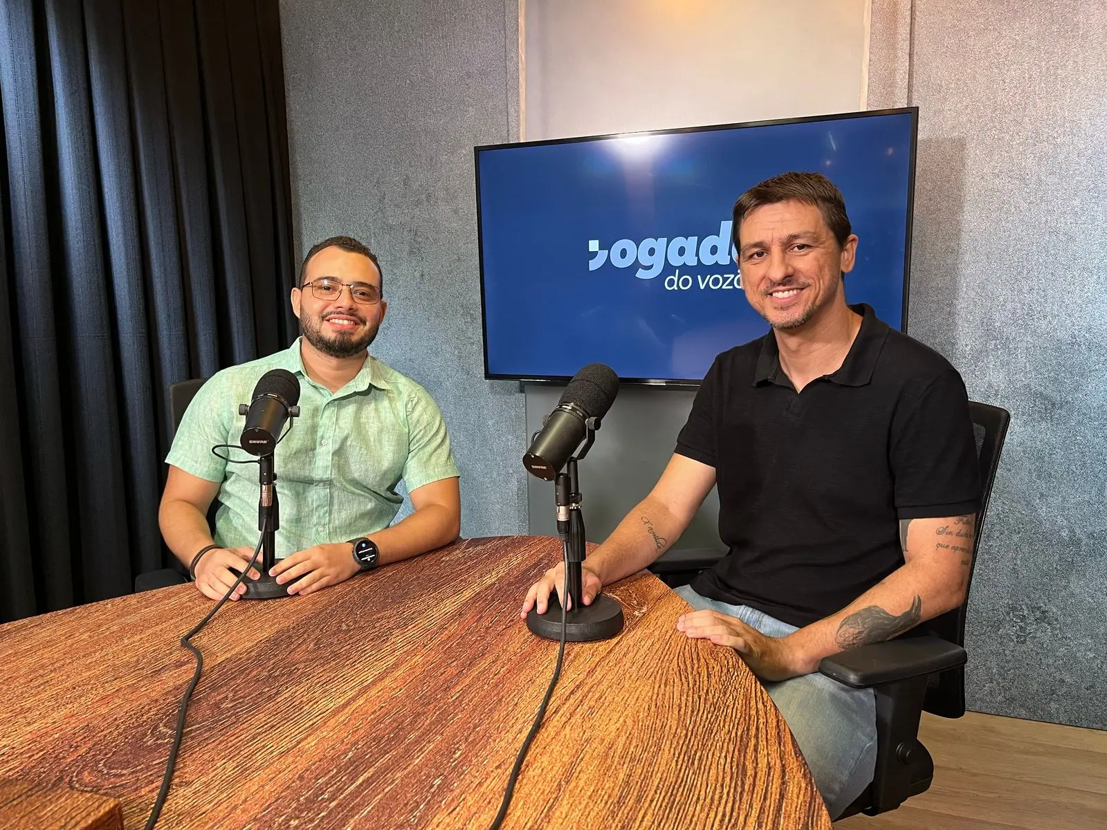 Samuel Conrado e Abreu Neto em episódio do Jogada do Vozão