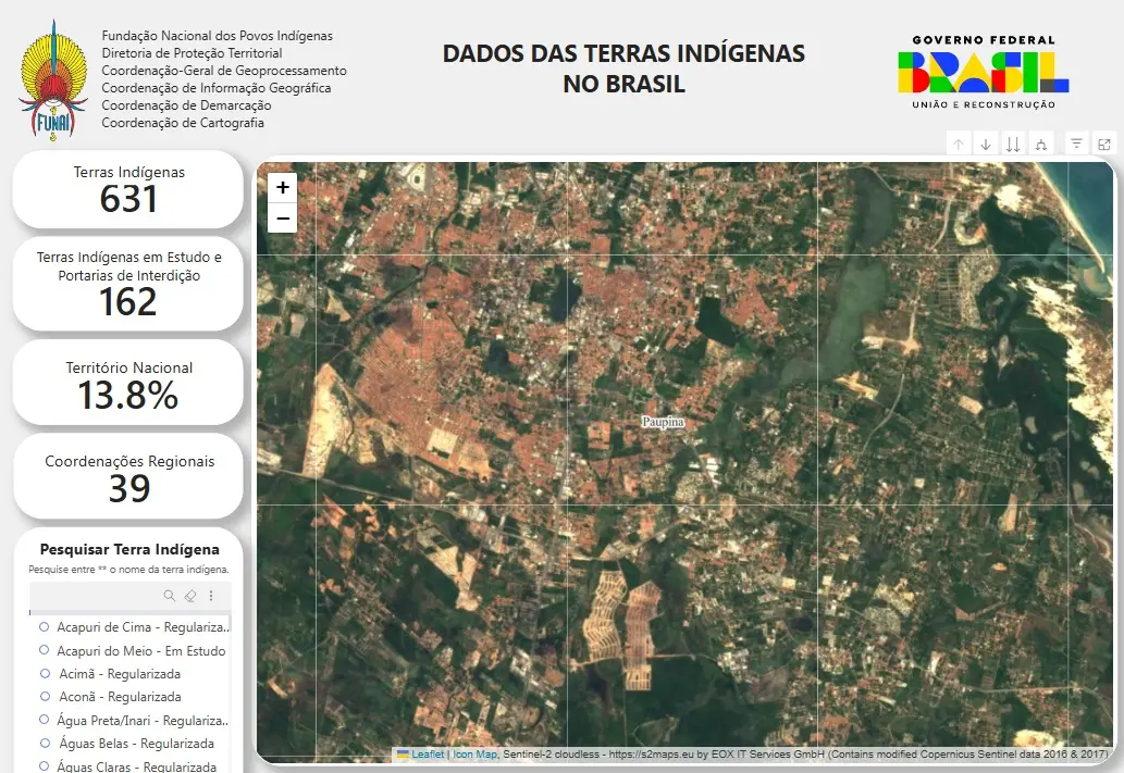 área indígena na Paupina