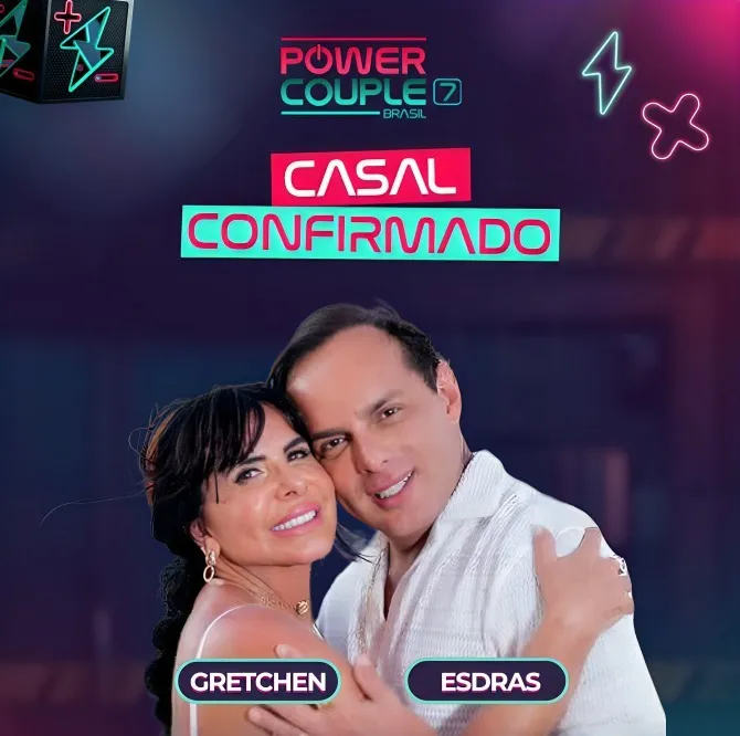 Gretchen participa pela segunda vez do reality, agora com o marido Esdras