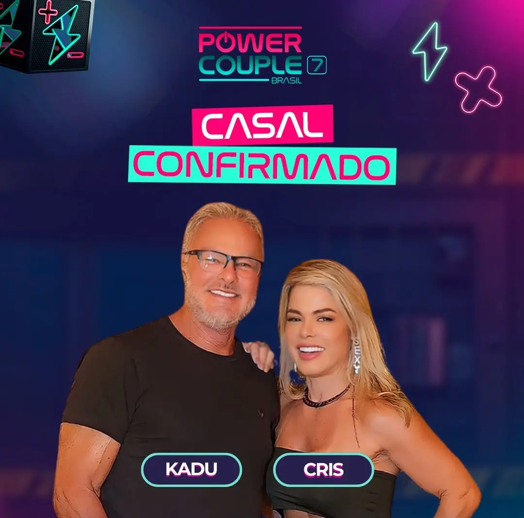 Na imagem vemos o casal Kadu Moliterno e Cris