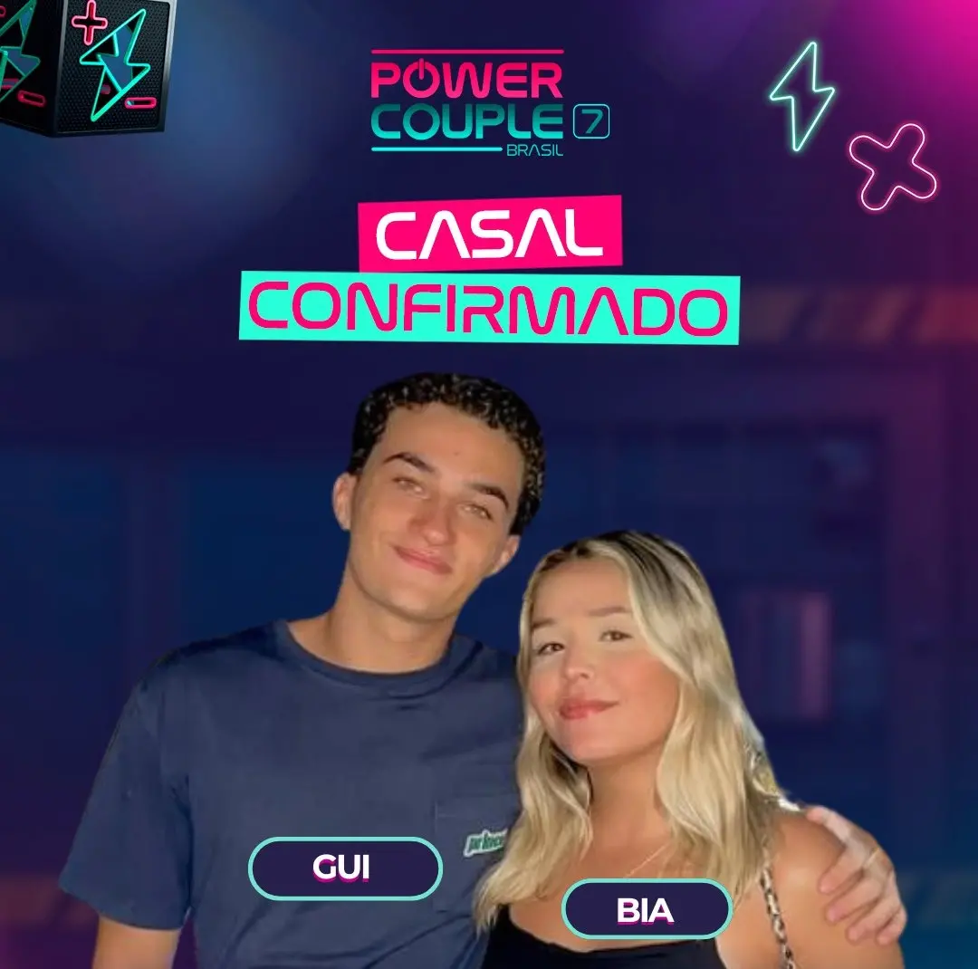 Na imagem vemos o casal Gui e Bia