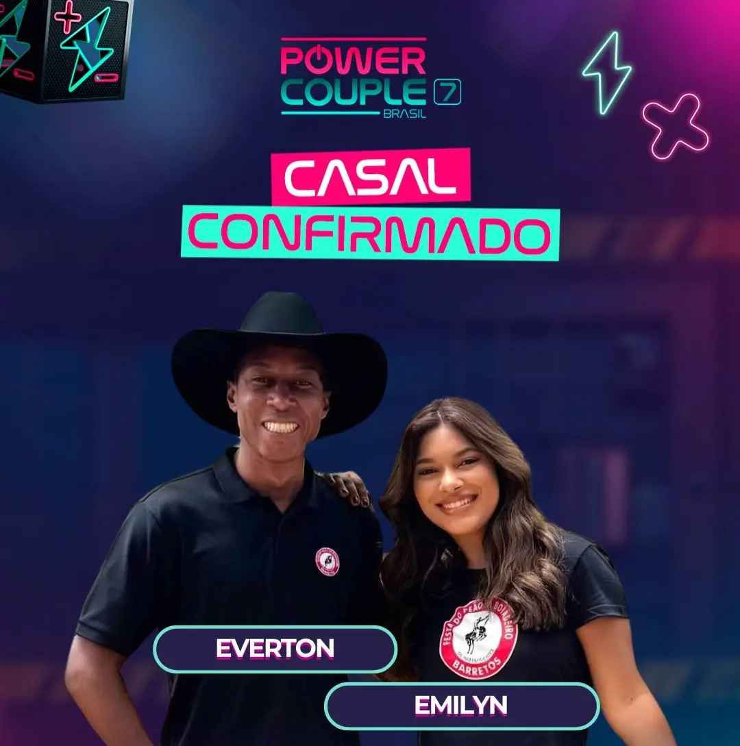 Na imagem temos o casal Everton e Emilyn