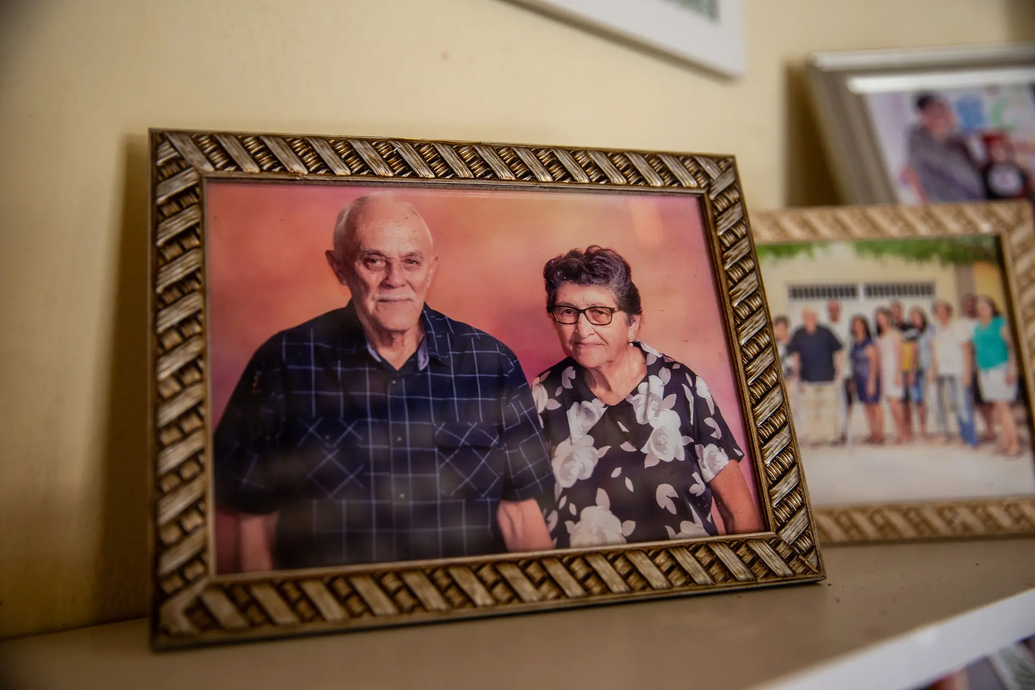 Porta retrato com foto de José Pereira Filho e Joana Soares Pereira