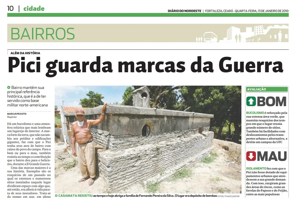 Fác-símile edição Diário do Nordeste de 13 de janeiro de 2010