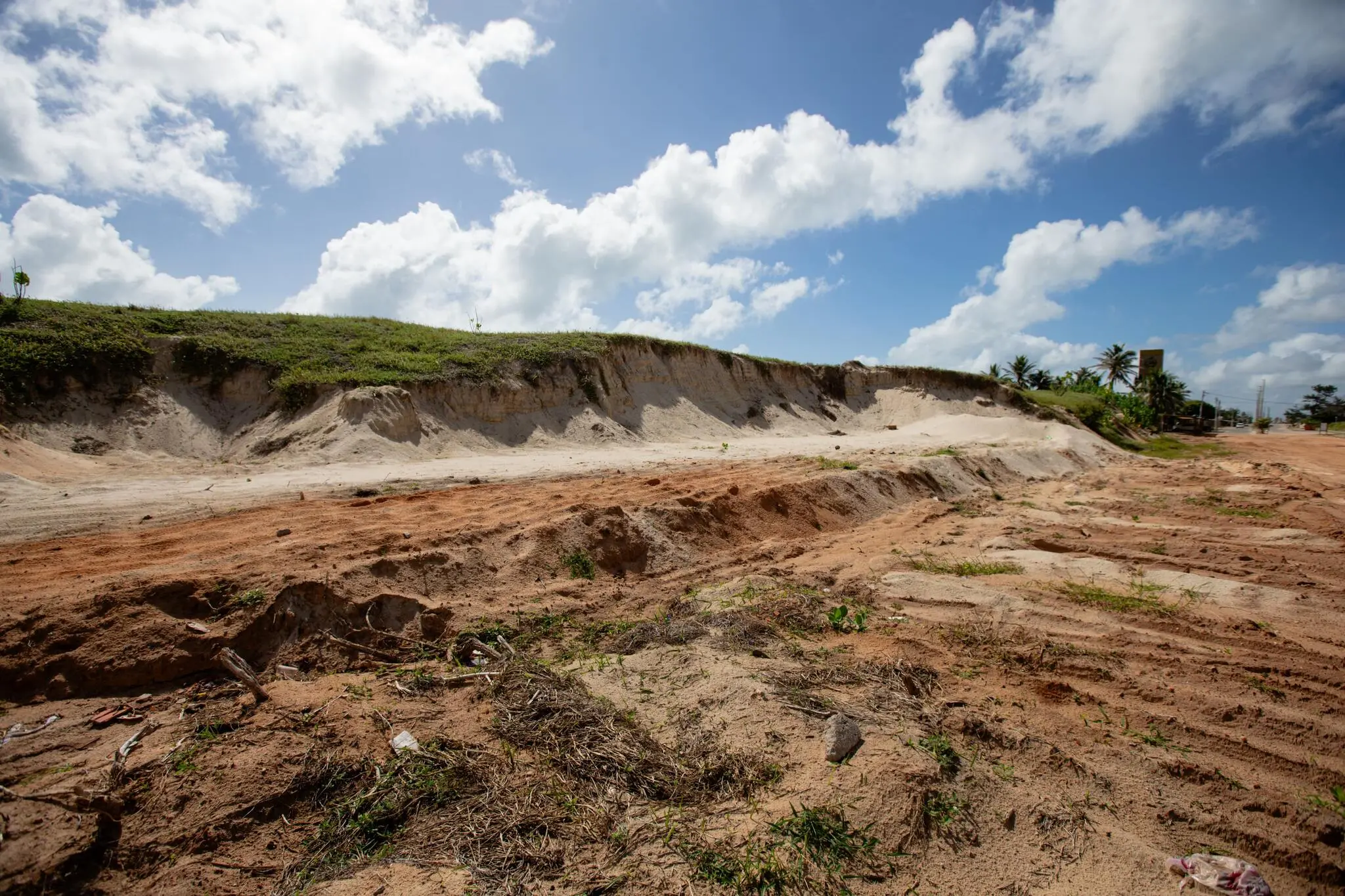 Faixa de dunas frontais na praia de Aquiraz