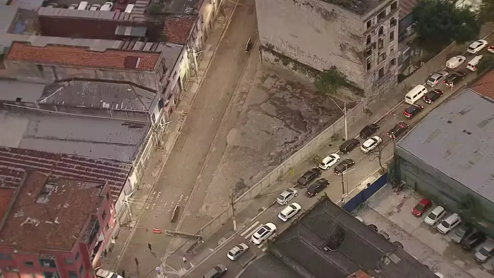 Imagem aérea do local da Cracolândia em São Paulo
