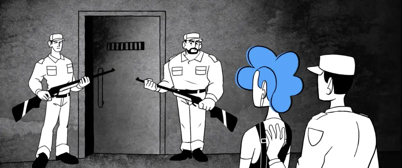 Técnicas como rotoscopia — na qual se desenha sobre imagens captadas quadro a quadro — e ilustração 2D foram utilizadas no longa Glória & Liberdade