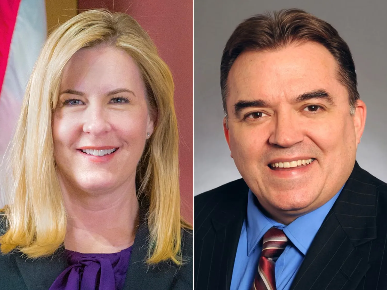 A deputada estadual de Minnesota, Melissa Hortman, e o senador estadual de Minnesota, John Hoffman, ambos do partido Democrata