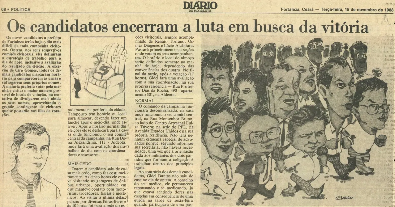 Edição do Diário do Nordeste de 15 de novembro de 1988